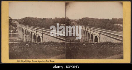 Ponte Alto, Croton acquedotto, Fiume Hudson, N.Y, da Robert N. Dennis raccolta di vista stereoscopica 2 Foto Stock