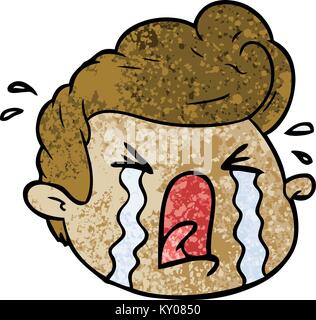 Cartoon ragazzo di pianto Illustrazione Vettoriale