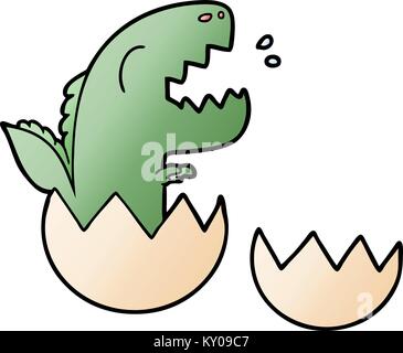 Cartoon dinosauri da cova delle uova Illustrazione Vettoriale