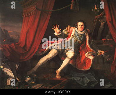 Hogarth, William - David Garrick come Richard III - 1745 Foto Stock