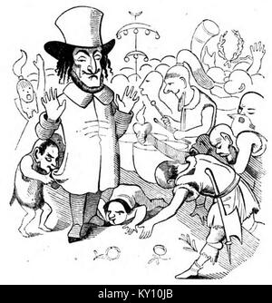 Questa illustrazione di *Fliegende Blätter*, un periodico satirico tedesco, offre satira sociale e politica, che riflette l'umorismo e il commento culturale tipico della rivista durante il XIX secolo. Foto Stock