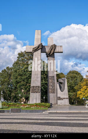 Pomnik Upamiętniający Wydarzenia w Poznaniu w Czerwcu 1956 roku Foto Stock