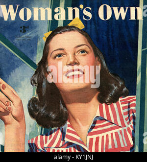 1940S UK donna della propria copertina Foto Stock