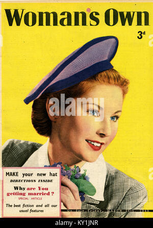 1940S UK donna della propria copertina Foto Stock