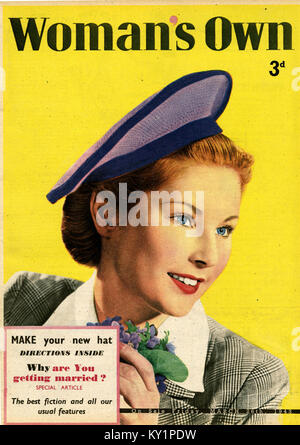 1940S UK donna della propria copertina Foto Stock