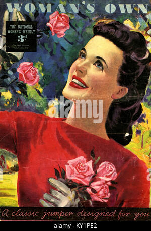 1940S UK donna della propria copertina Foto Stock