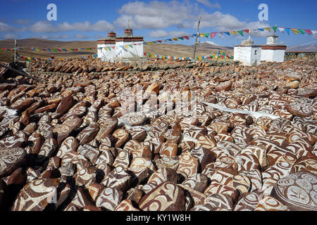 Chiu Monastero a lago Manasarovar, West Tibet, Cina Foto Stock