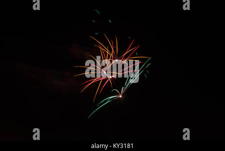 Fuochi d'artificio a Glasgow su Guy Fawkes, Scozia Foto Stock