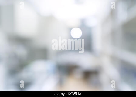 Background scientifico: moderno laboratorio interno al di fuori della messa a fuoco, lo spazio di testo Foto Stock