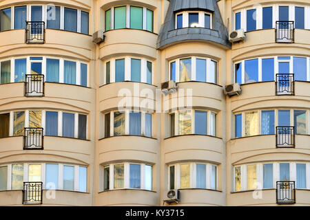 Casa residenziale sulla Arbat street (frammento) Foto Stock