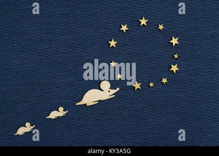Mouse nella European Union Flat laici, spazio di copia Foto Stock
