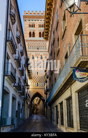 Stile mudéjar torre in Teruel in Aragona County, Spagna Foto Stock