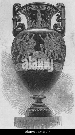 Staffordshire vaso di argilla in stile etrusco. Piccola 1848. Il Illustrated London News Foto Stock