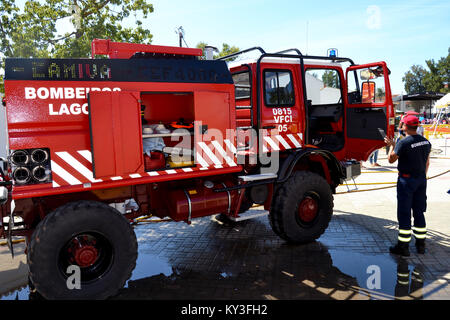 Il Portogallo, Algarve, Lagoa, circa 04.06.2017. Nuovissimo motore Fire che viene visualizzata in un locale fiera internazionale. Foto Stock