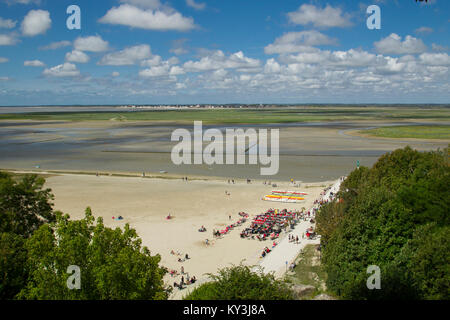 Saint-Valery-sur-Somme (Francia settentrionale): la baia di Somme a bassa marea Foto Stock