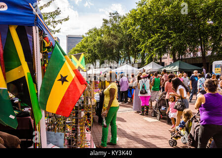 Il gusto dei Caraibi & Festival Jerk Mortensen Riverfront Plaza   Hartford, Connecticut, Stati Uniti d'America Foto Stock