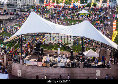 Il gusto dei Caraibi & Festival Jerk Mortensen Riverfront Plaza   Hartford, Connecticut, Stati Uniti d'America Foto Stock