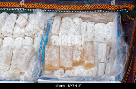 Turkish Delight dolci fatti in stile tradizionale Foto Stock