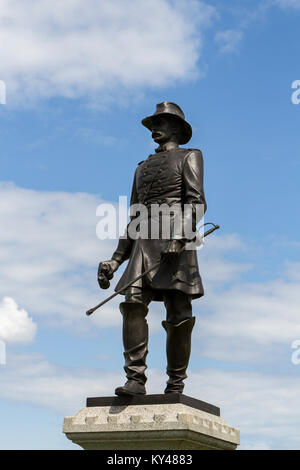 Il Monumento per il Generale John gibbone, ettysburg National Military Park, Pennsylvania, Stati Uniti. Foto Stock