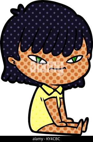donna del fumetto Illustrazione Vettoriale