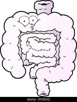 Cartoon sorpreso dell intestino Illustrazione Vettoriale