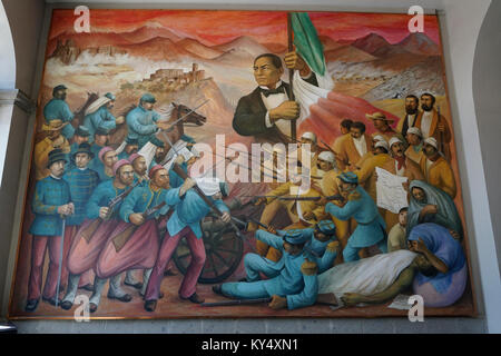 La pittura di Benito Juarez di Antonio Gonzalez Orozco nel Museo Nazionale di Storia nel Castillo de Chapultepec (Il Castello di Chapultepec), Chapultepe Foto Stock