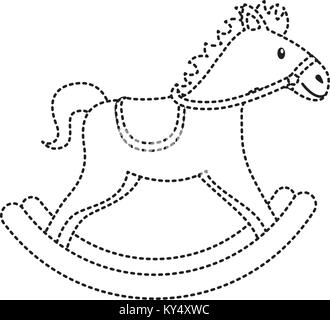 Disegni Cavallo A Dondolo In Legno.Dondolo Cavallo Di Legno Giocattolo Immagine Icona Immagine E Vettoriale Alamy