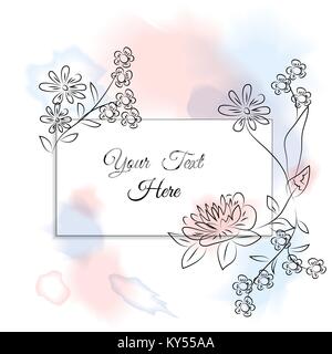 Carta con fiori Illustrazione Vettoriale