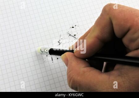 Un'immagine concettuale di una correzione di errore, errore - con spazio di copia Foto Stock