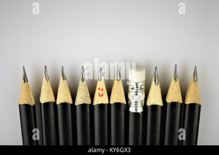 Un'immagine concettuale di una correzione di errore, errore - con spazio di copia Foto Stock