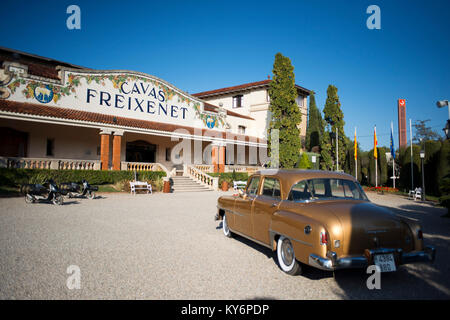 Cavas Freixenet cantina. Sant Sadurni d'Anoia, San Sadurni de Noya. Edificio della cantina. Catalonia Spagna. Foto Stock