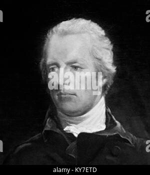 William Pitt il Giovane (1759-1806), il Primo Ministro britannico alla fine del XVIII e inizio del XIX secolo. Foto Stock