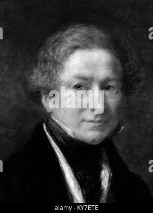 Sir Robert Peel (1788-1850), che ha servito come primo ministro britannico in due occasioni ed è considerato come il fondatore della moderna polizia britannica. Foto Stock