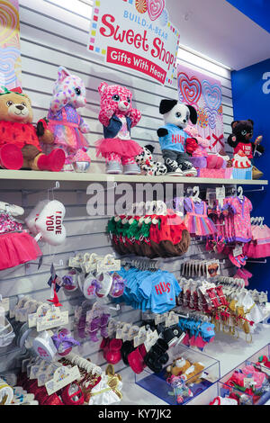 Build-un-Bear Workshop sulla West 34th Street, New York, Stati Uniti d'America Foto Stock