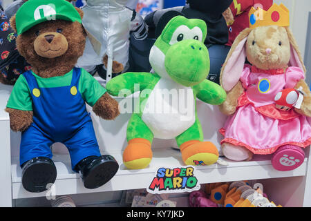 Build-un-Bear Workshop sulla West 34th Street, New York, Stati Uniti d'America Foto Stock