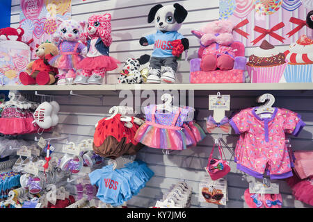 Build-un-Bear Workshop sulla West 34th Street, New York, Stati Uniti d'America Foto Stock