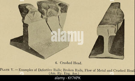 " Acciaio rotaie; la loro storia, proprietà, di forza e di fabbricazione, con note sui principi del materiale rotabile e la via design' (1913) Foto Stock