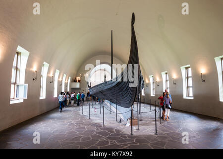 OSLO, Norvegia - 21 luglio 2017: Museo della Nave Vichinga si trova a Bygdoy isola a Oslo, Norvegia. Museo della Nave Vichinga è una parte della cultura norvegese Histo Foto Stock