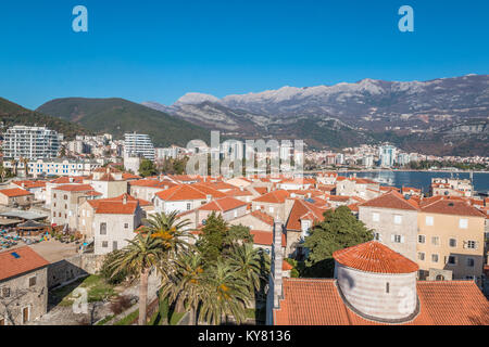 Città di Budva in Montenegro Foto Stock