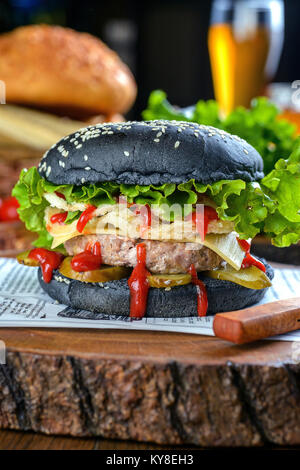 Grande succosa blackburger Foto Stock