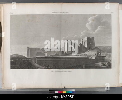 Thèbes. Medynet-Abou (Medinet Habu). Vue du pavillon prise au nord du temple (NYPL b14212718-1267945) Foto Stock