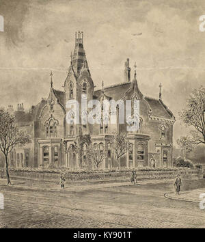 Fotografia storica dell'angolo di Pearson Avenue a Hull, Inghilterra, nel 1920, che mostra il paesaggio urbano e gli edifici residenziali e commerciali dell'inizio del XX secolo. Foto Stock