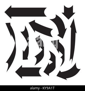 Grande set di decorativo frecce del vettore Illustrazione Vettoriale