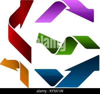 Frecce colorate Illustrazione Vettoriale