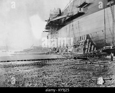 La costruzione del Great Eastern, una vista della ruota a palette. Foto Stock