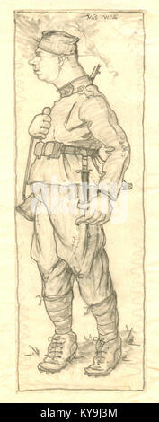 Questa immagine è una caricatura di Vladimir Antolić, raffigurante caratteristiche esagerate per effetto satirico o umoristico, comuni nell'arte editoriale. Foto Stock