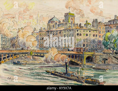 Paul Signac Pont de la Feuillée a Lione Foto Stock