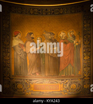 Processione des saints de Bretagne - diocèse de Tréguier, cathédrale Saint Pierre, Rennes, Francia Foto Stock