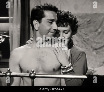 Richard Conte-Valentina Cortese in Thieves' rimorchio stradale Foto Stock