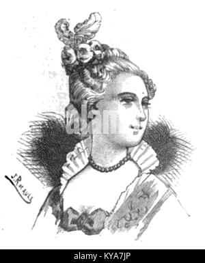 Il 'ques-à-co' pettinatura creata da Rose Bertin - Histoire de la Coiffure des femmes en France 1886 p159 - Google Ricerca Libri Foto Stock